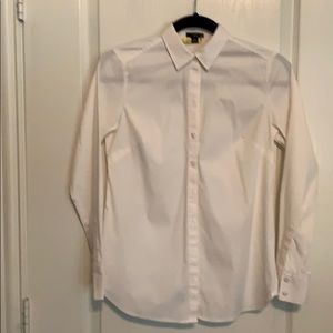Ann Taylor White Button-Up Size 4P